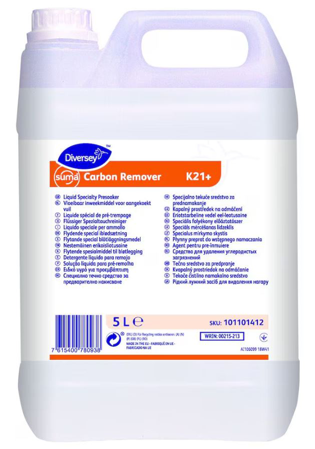 Diversey Suma Carbon Remover K21, 5L - Лужний, рідкий препарат для чищення жесті, кухонних решіток